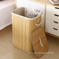 Large capacity bamboo frame laundry basket with lid